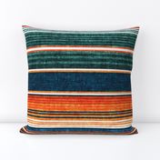 serape southwest stripes - orange/teal  - LAD20