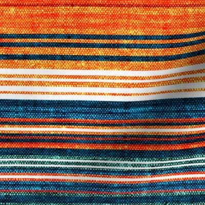 serape southwest stripes - orange/teal  - LAD20