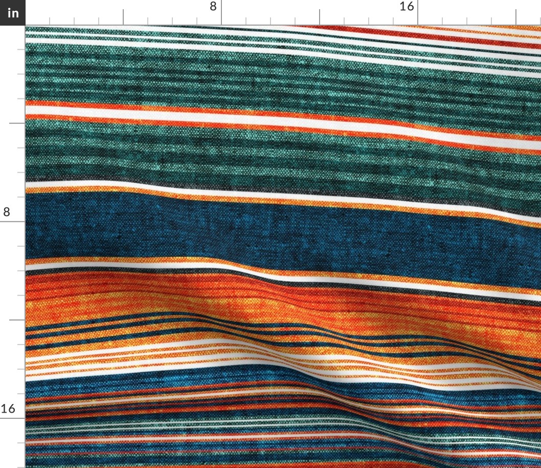 serape southwest stripes - orange/teal  - LAD20