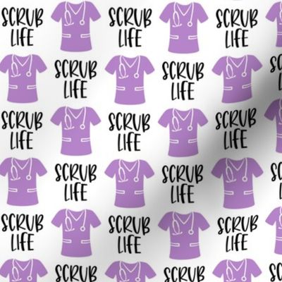 SCRUB LIFE - nursing / medical - purple - LAD20
