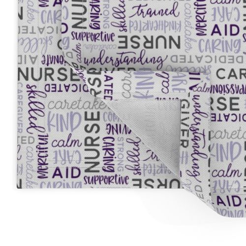 all things nurse - patchwork coordinate - purple - LAD20