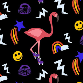 Roll with flamingos