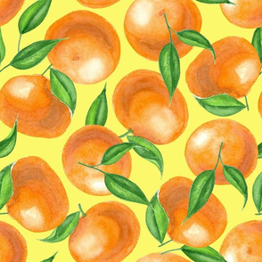 Watercolor tangerines 2