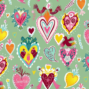 valentine hearts mint