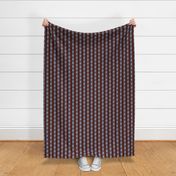 JP3 - Medium - Art Deco Checked Stripe in Rusty Brown and Gunpowder Blue