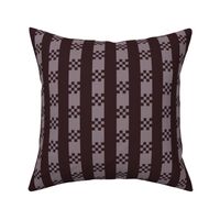 JP5 - Medium - Art Deco Checked Stripe in Puce aka Lavender Brown