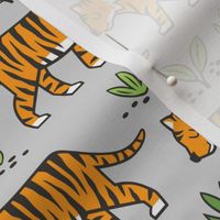 Jungle Tiger on Light Grey