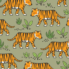 Jungle Tiger on Green