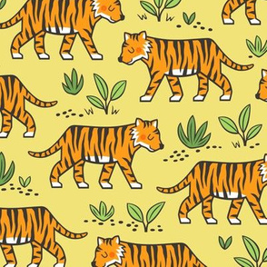Jungle Tiger on Yellow