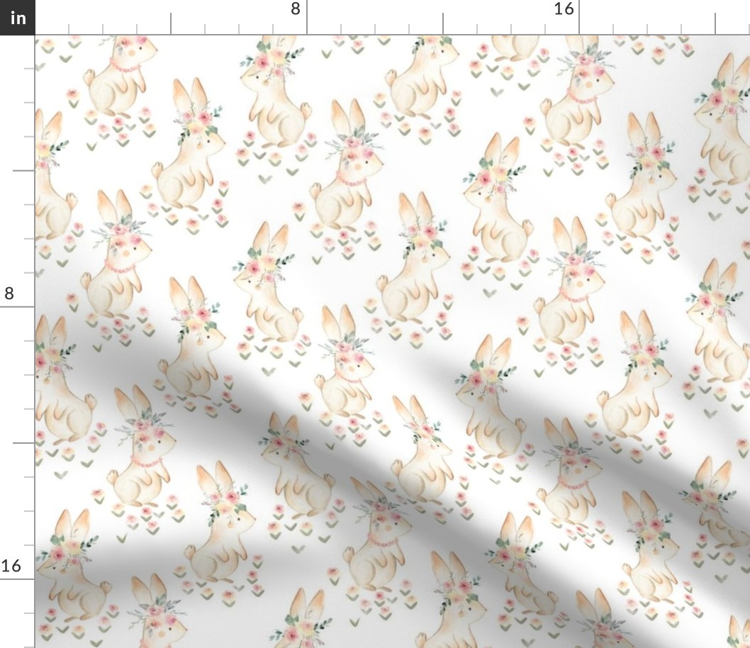 Sweet Bunny – Woodland Rabbit & Flower Patch, Scale B