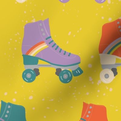 Rainbow roller skate