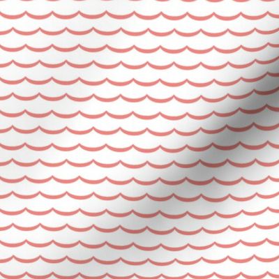 white and coral scallop pattern