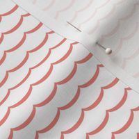 white and coral scallop pattern