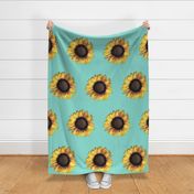 My Bloom / Sunflower Head Lg Pillow & Home Decor  