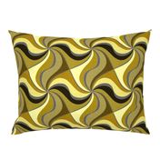 Silver Foil Twisted Vortex Shades of Gold Tile