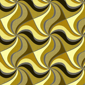 Silver Foil Twisted Vortex Shades of Gold Tile
