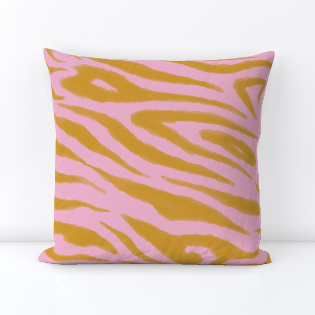 Zebra Sketch Large (Mustard and Pink)