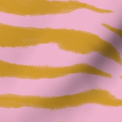 Zebra Sketch Large (Mustard and Pink)