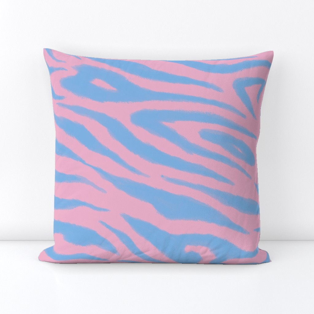 Zebra Sketch Large (Light Blue and Pink)