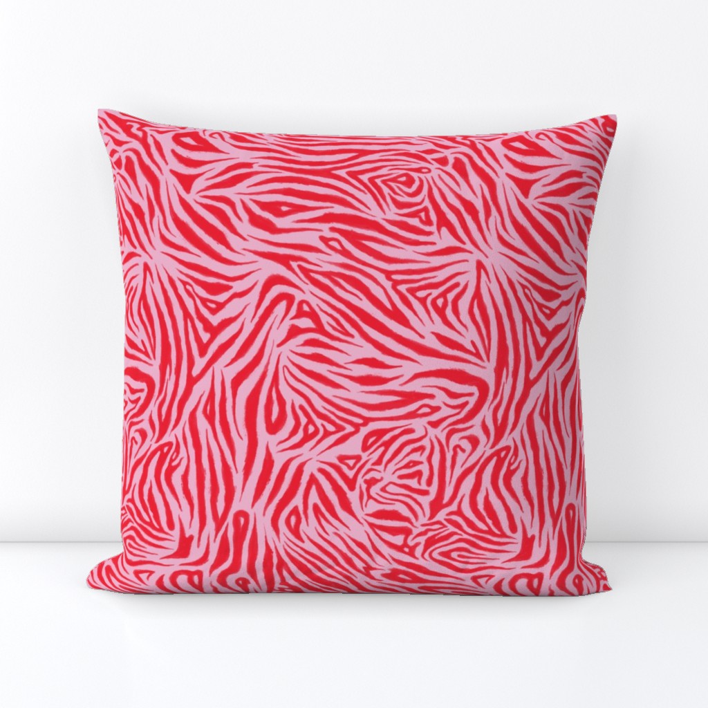 Zebra Sketch Medium (Pink and Red)