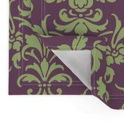 Celadon and Iris Damask