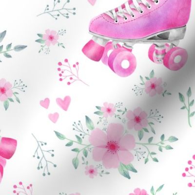 Roller Skates and Pink Florals