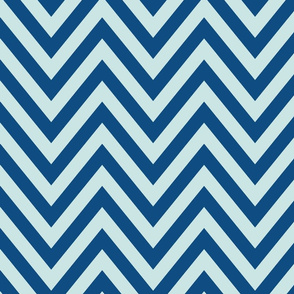 classic blue and mint chevron fixed