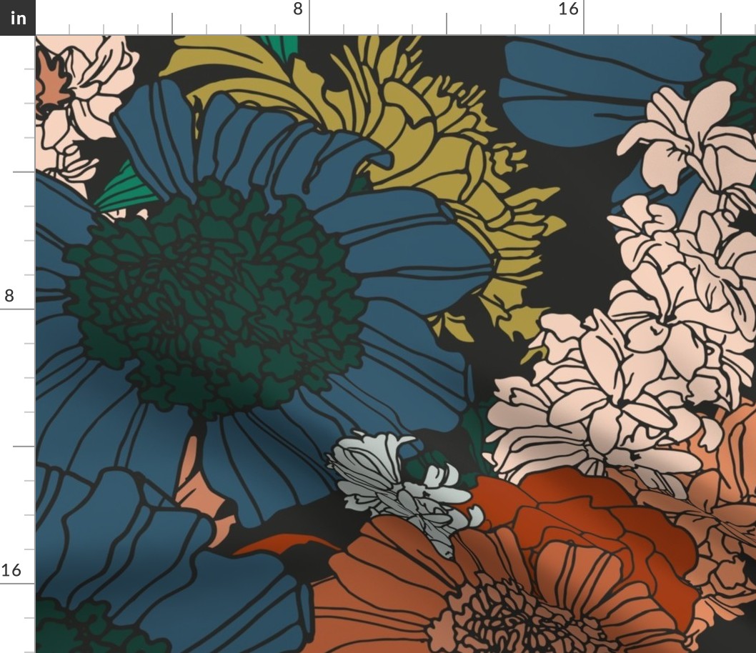 Floral Twilight Jumbo Scale (HALF-DROP)