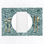 Palm Frond Botanical in Pine and Mint - Large