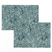 Palm Frond Botanical in Pine and Mint - Large