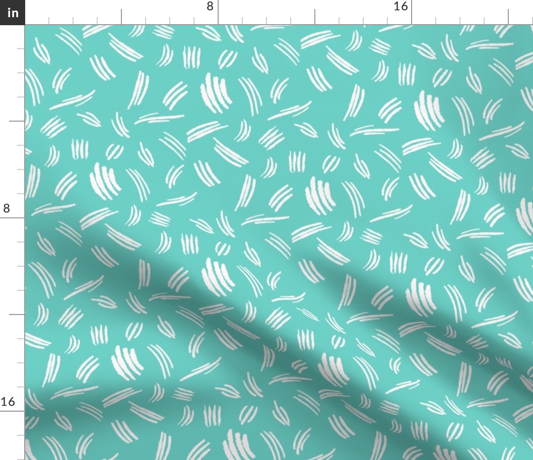 t rex claw fabric - tyrannosaurus rex fabric - girls dinosaur fabric, dinosaur girly fabric, dinosaur fabric - bright mint