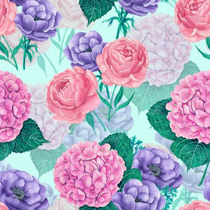 Watercolor floral pattern 2