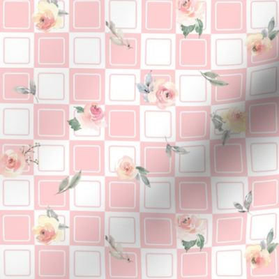 Floral Check - Pink
