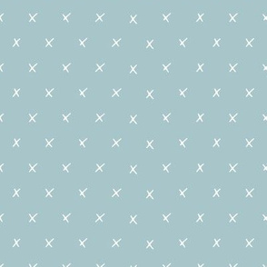 X pattern (blue)