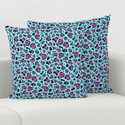 deadly leopard blue and pink