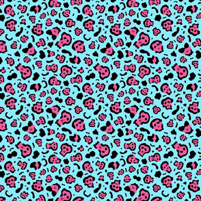 deadly leopard blue and pink
