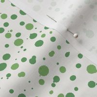 Small Drip Drops Green and Cream