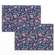 Modern Vibrant Watercolor Micro Floral Quilt