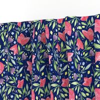 Modern Vibrant Watercolor Micro Floral Quilt