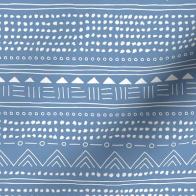 Minimal linen mudcloth bohemian mayan abstract indian summer love aztec design blue