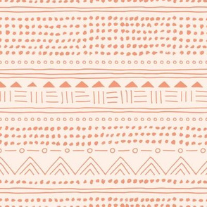 Minimal boho linen mudcloth bohemian mayan abstract indian summer love aztec design beige peach orange