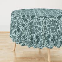 Kiwi Damask in a limited palette