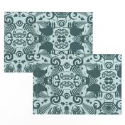 Kiwi Damask in a limited palette