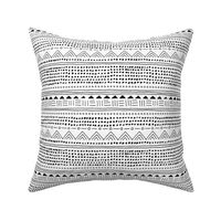 Minimal linen mudcloth bohemian mayan abstract indian summer love aztec design monochrome black and white