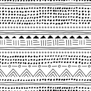 Minimal linen mudcloth bohemian mayan abstract indian summer love aztec design monochrome black and white