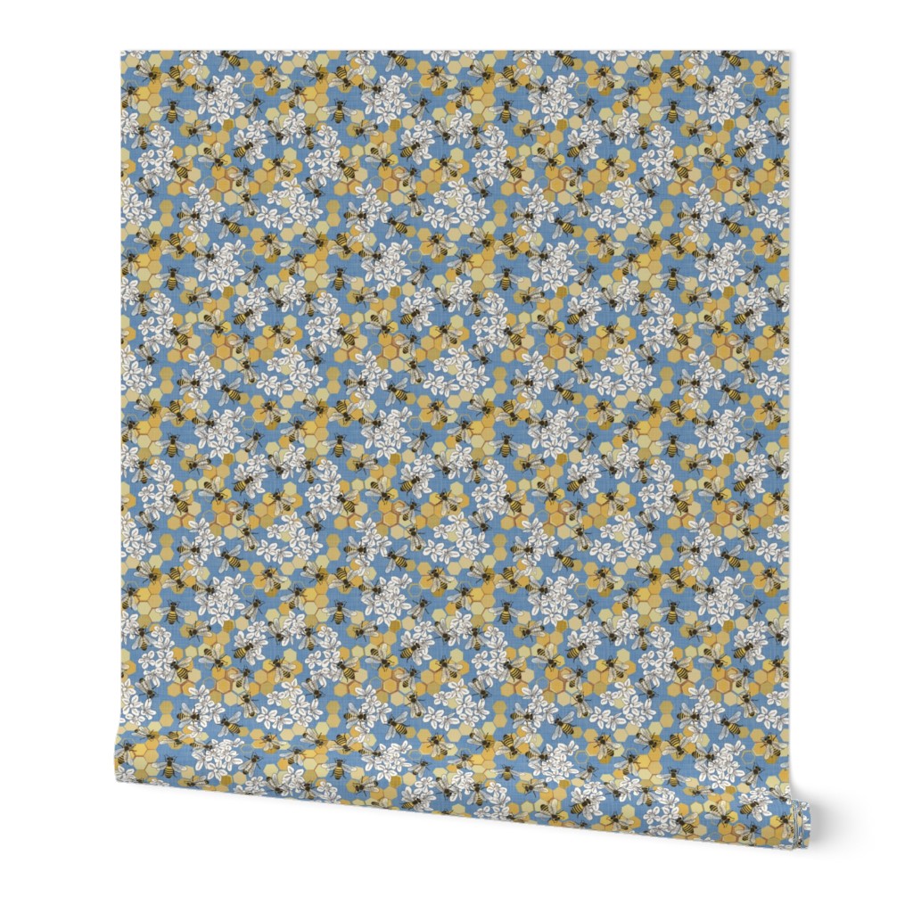 Save The Honey Bees - Bright Blue - Small