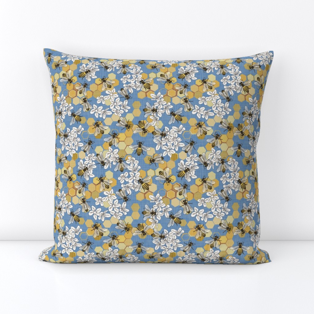 Save The Honey Bees - Bright Blue - Small