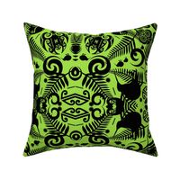 kiwi damask in lime green