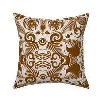 kiwi damask in brown and taupe