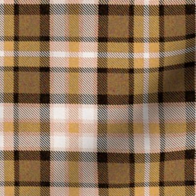 Honey Chocolate and Peach Four Square Plaid